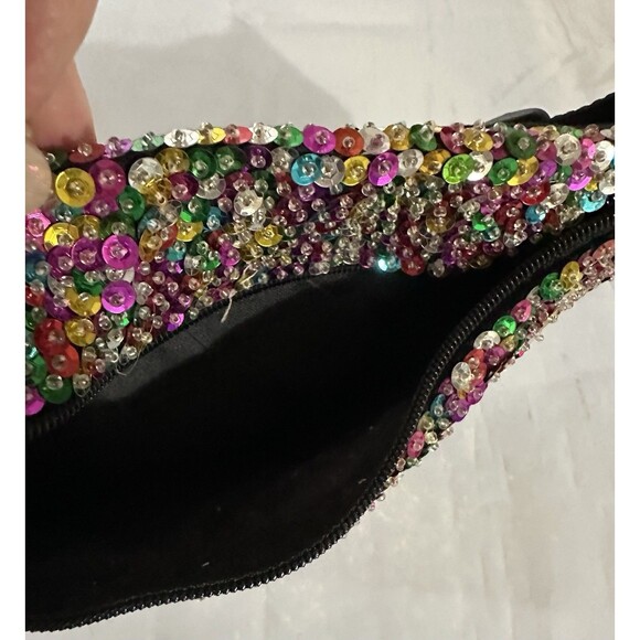 New Rainbow Sequin Festival Rave Adjustable Fanny Pack Bag Purse Pride - Picture 3 of 3
